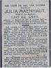 1915-02-26 Dødannonce Bidprentje Julia Maenhaut